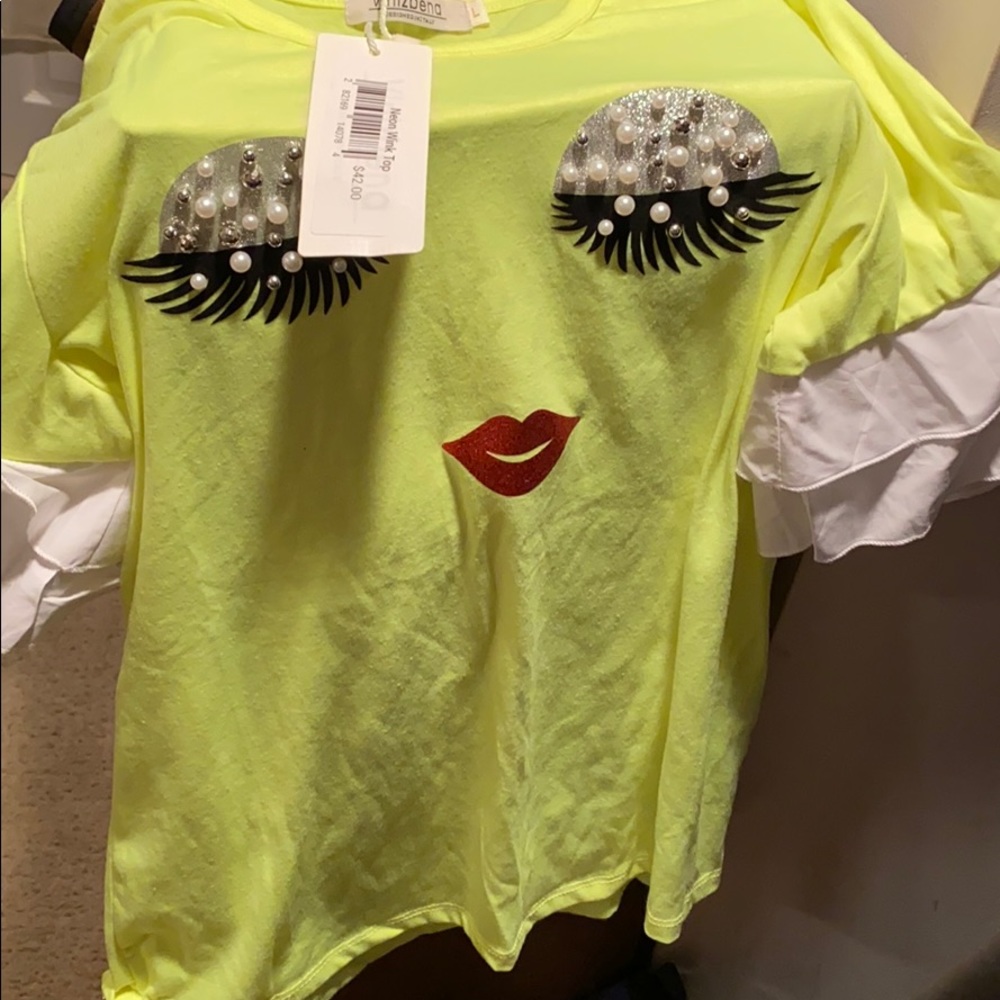 Neon wink top